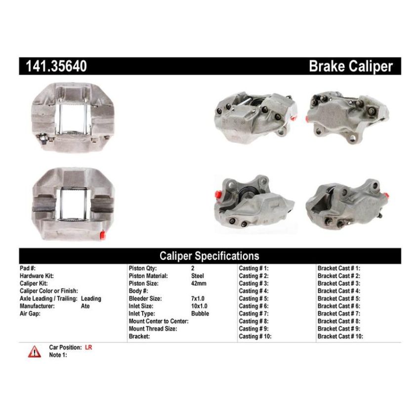 CENTRIC PARTS 141.35640 Centric Semi-Loaded Brake Caliper