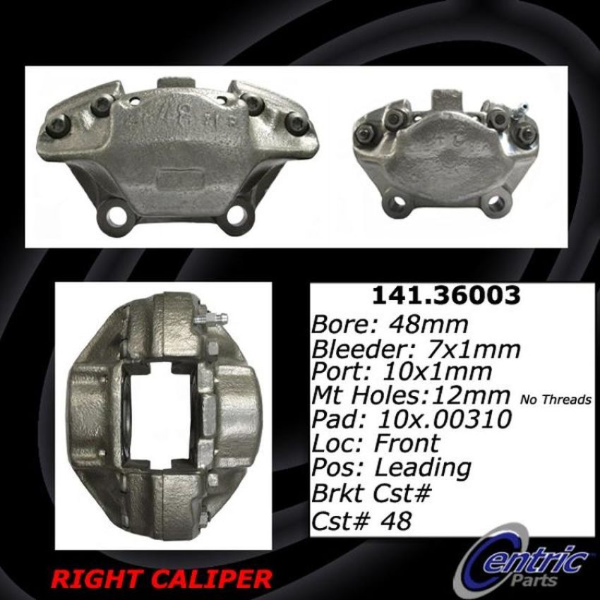 CENTRIC PARTS 141.36003 Centric Semi-Loaded Brake Caliper