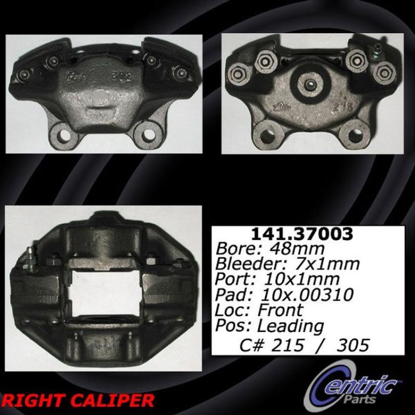 CENTRIC PARTS 141.37003 Centric Semi-Loaded Brake Caliper