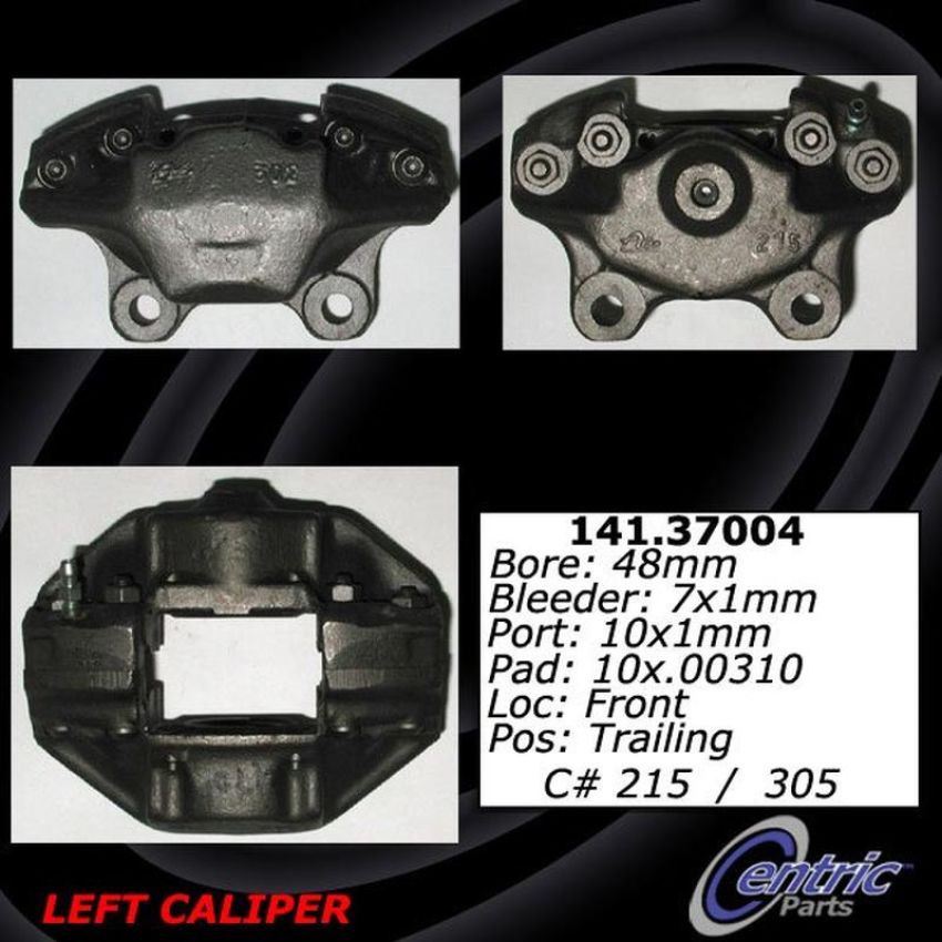 CENTRIC PARTS 141.37004 Centric Semi-Loaded Brake Caliper