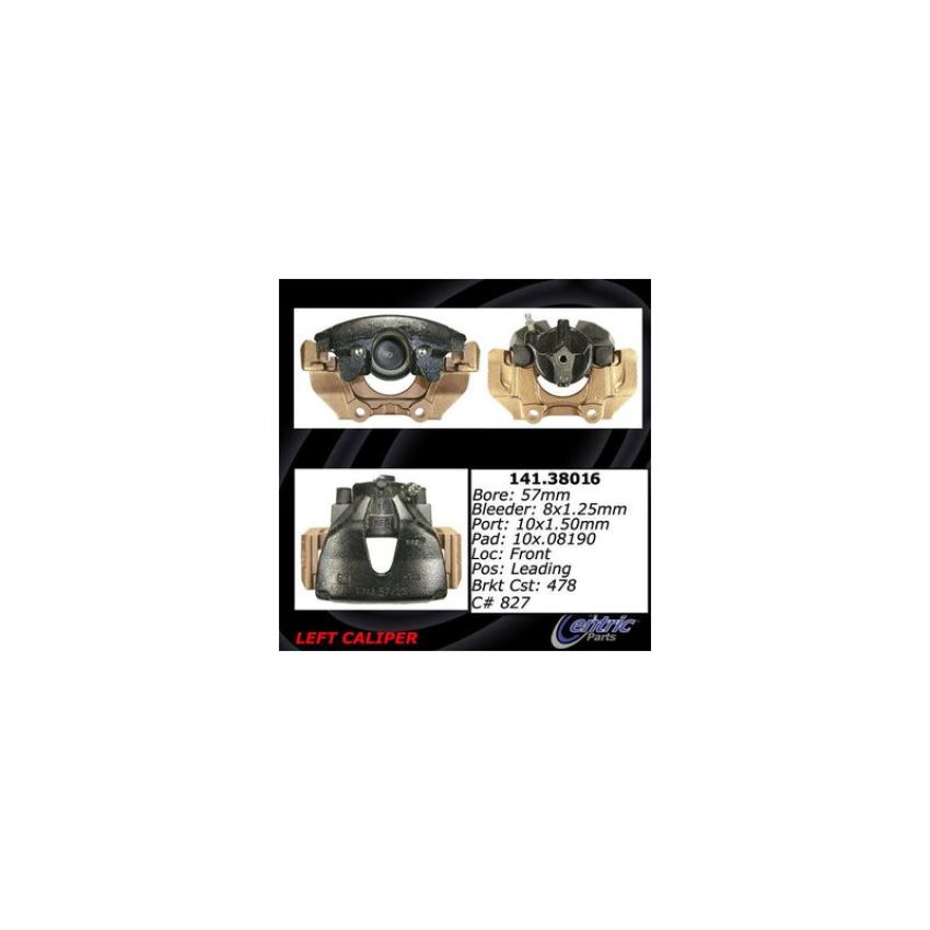 CENTRIC PARTS 141.38016 Centric Semi-Loaded Brake Caliper