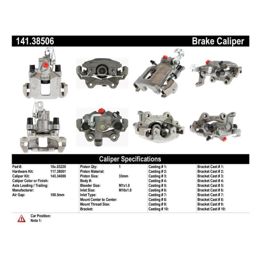 CENTRIC PARTS 141.38506 Centric Semi-Loaded Brake Caliper