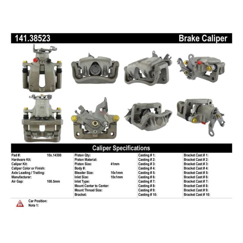 CENTRIC PARTS 141.38523 Centric Semi-Loaded Brake Caliper