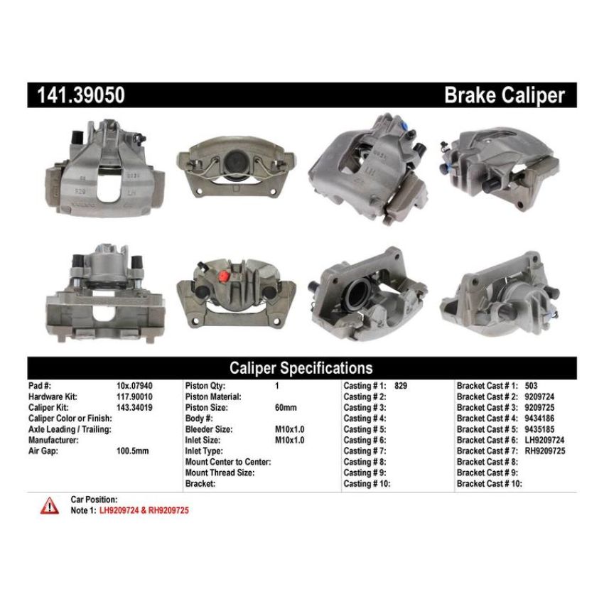 CENTRIC PARTS 141.39050 Centric Semi-Loaded Brake Caliper