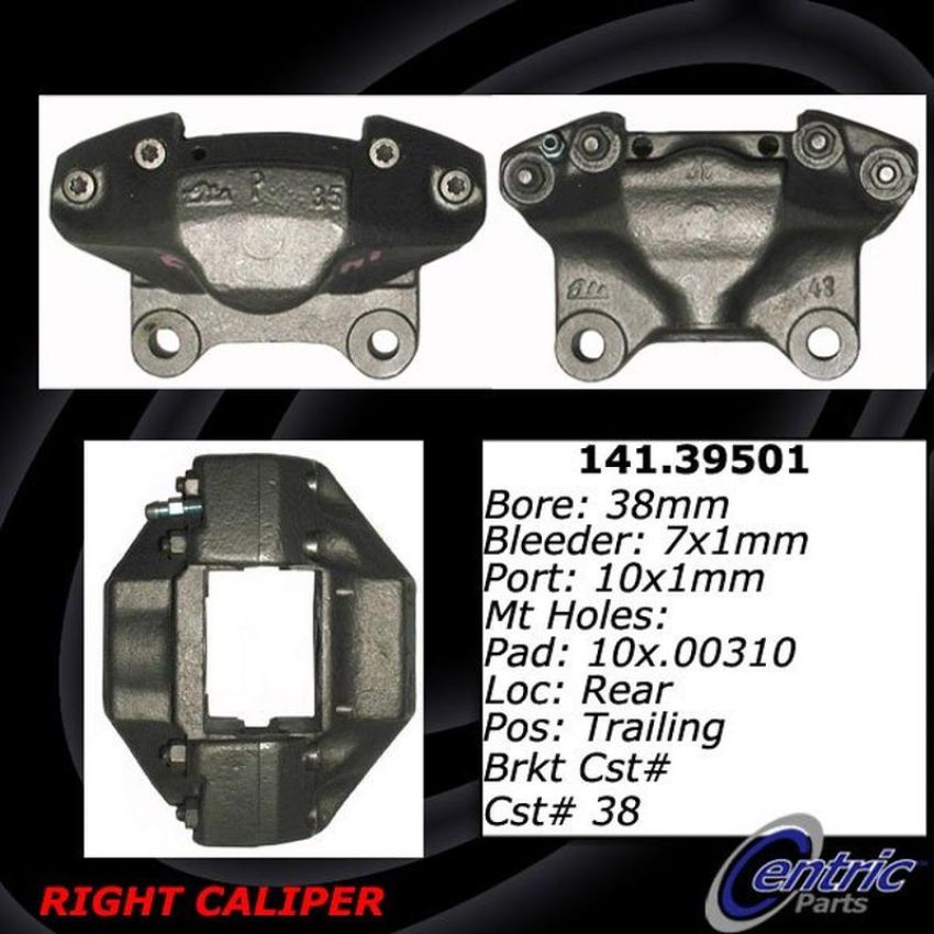 CENTRIC PARTS 141.39501 Centric Semi-Loaded Brake Caliper