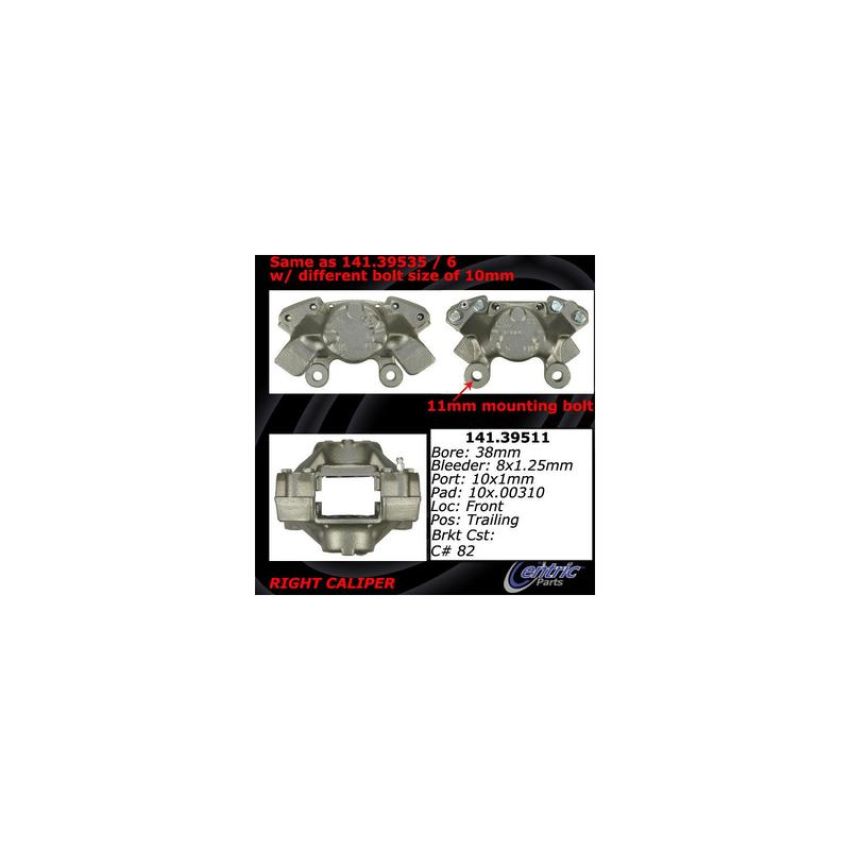CENTRIC PARTS 141.39511 Centric Semi-Loaded Brake Caliper