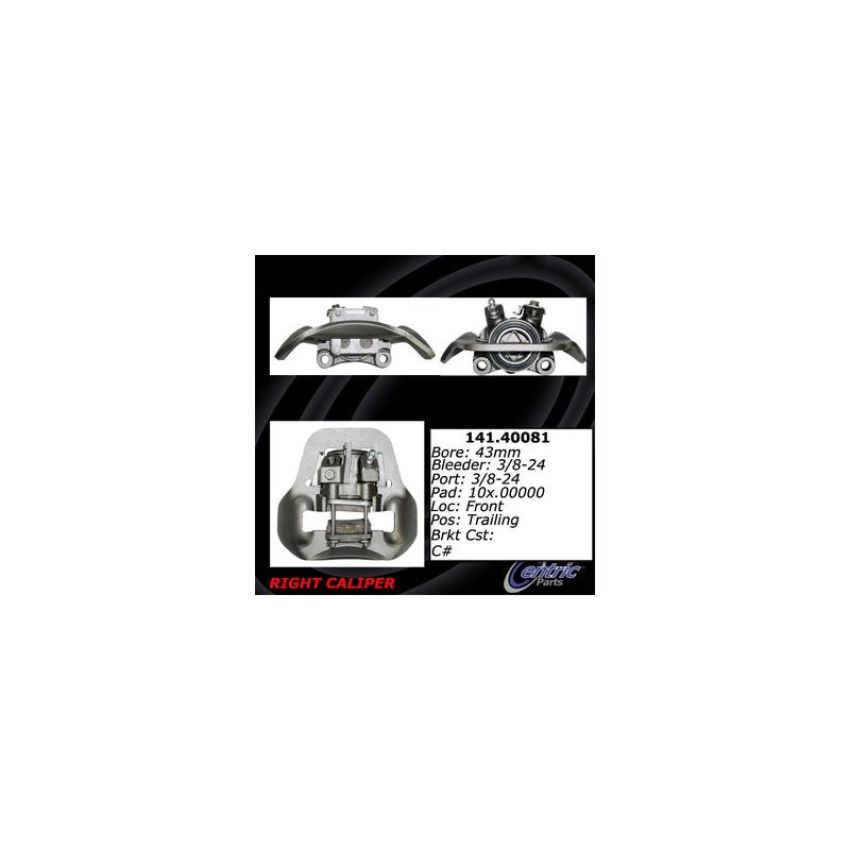CENTRIC PARTS 141.40081 Centric Semi-Loaded Brake Caliper