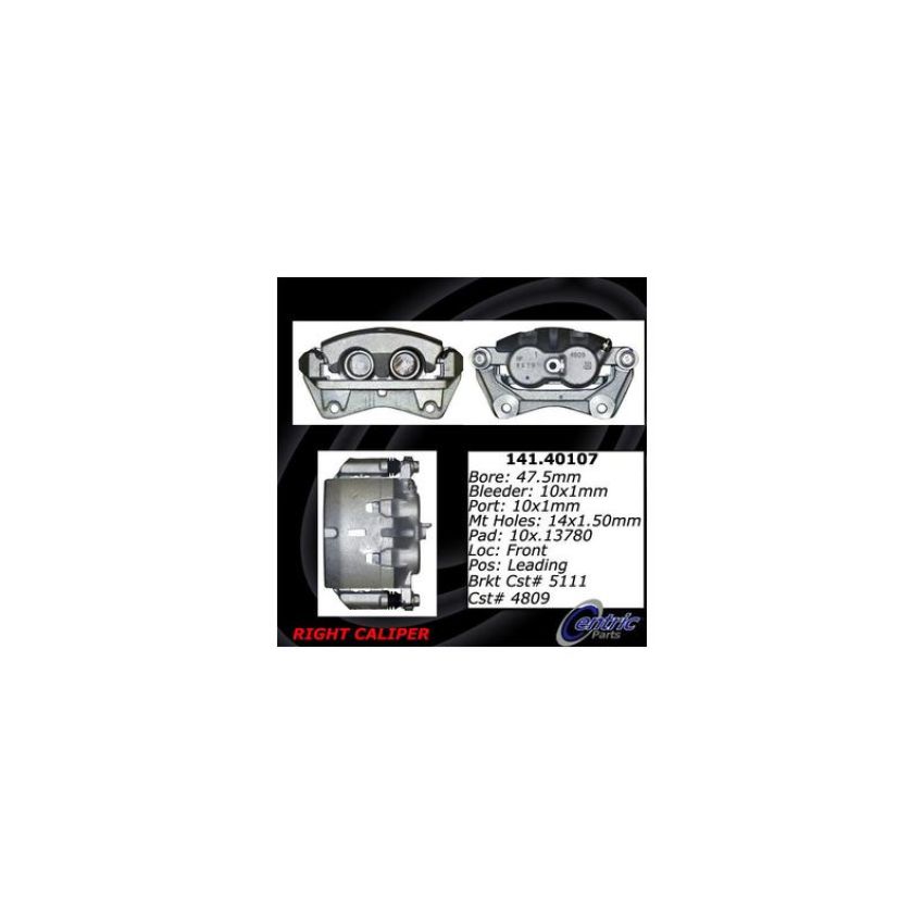 CENTRIC PARTS 141.40107 Centric Semi-Loaded Brake Caliper