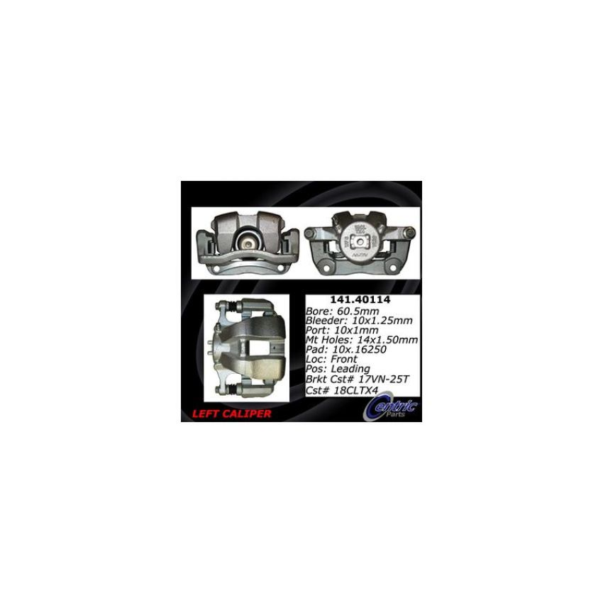 CENTRIC PARTS 141.40114 Centric Semi-Loaded Brake Caliper