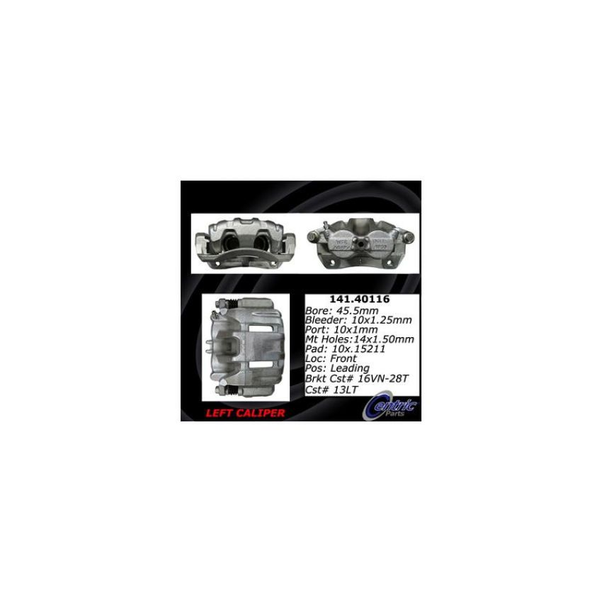 CENTRIC PARTS 141.40116 Centric Semi-Loaded Brake Caliper
