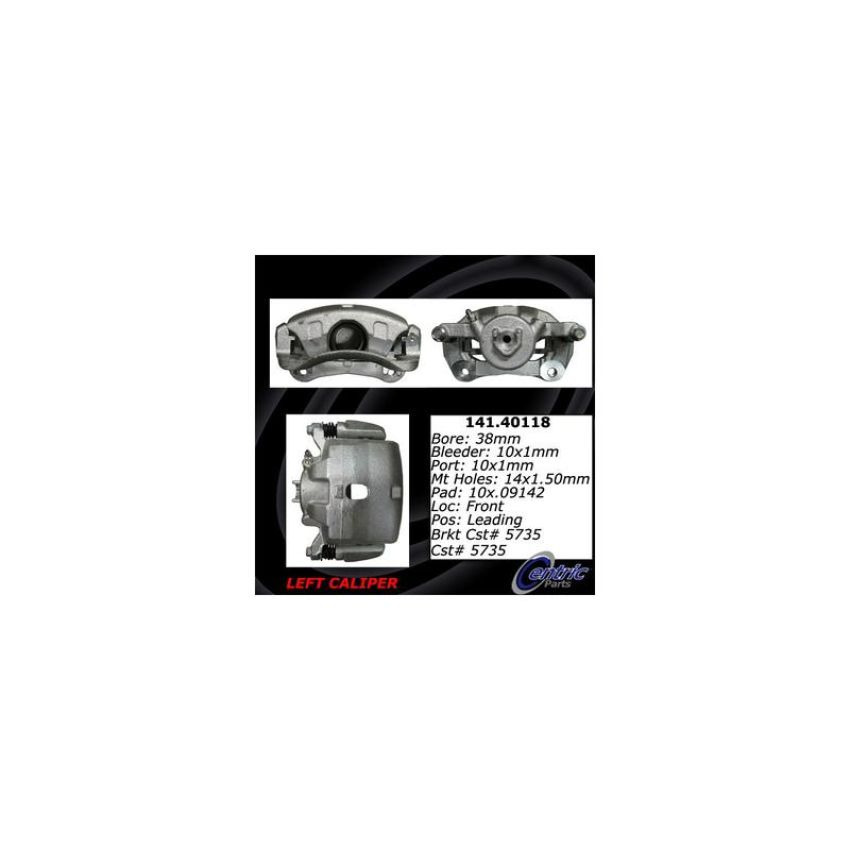 CENTRIC PARTS 141.40118 Centric Semi-Loaded Brake Caliper
