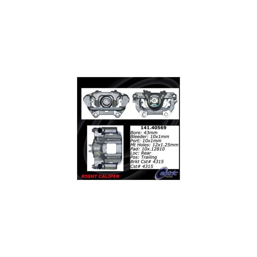 CENTRIC PARTS 141.40569 Centric Semi-Loaded Brake Caliper