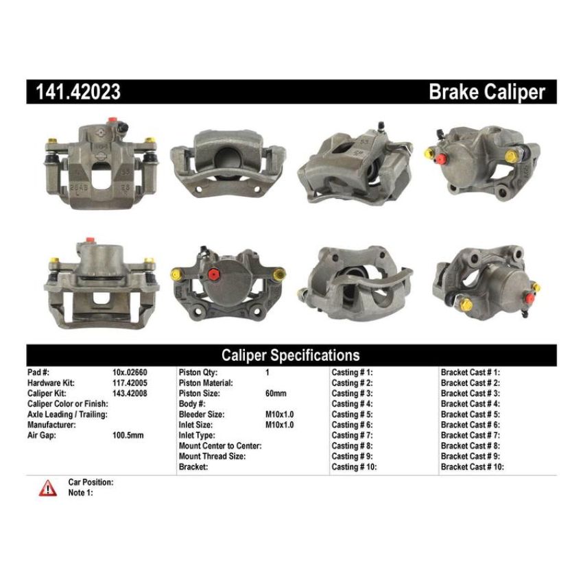 CENTRIC PARTS 141.42023 Centric Semi-Loaded Brake Caliper