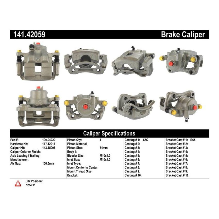 CENTRIC PARTS 141.42059 Centric Semi-Loaded Brake Caliper