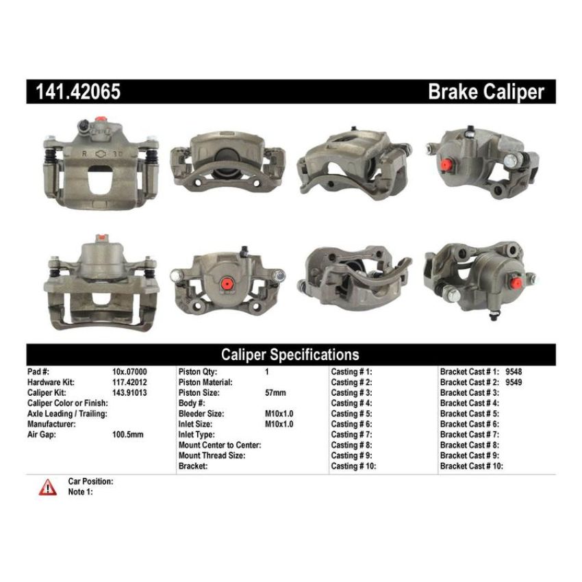 CENTRIC PARTS 141.42065 Centric Semi-Loaded Brake Caliper