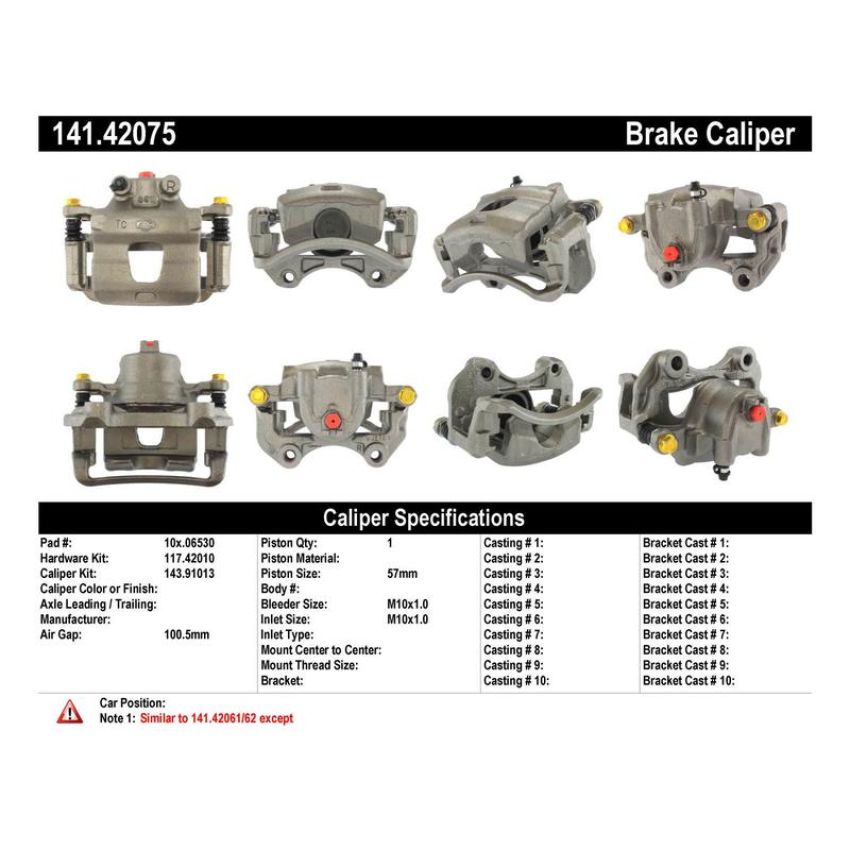 CENTRIC PARTS 141.42075 Centric Semi-Loaded Brake Caliper