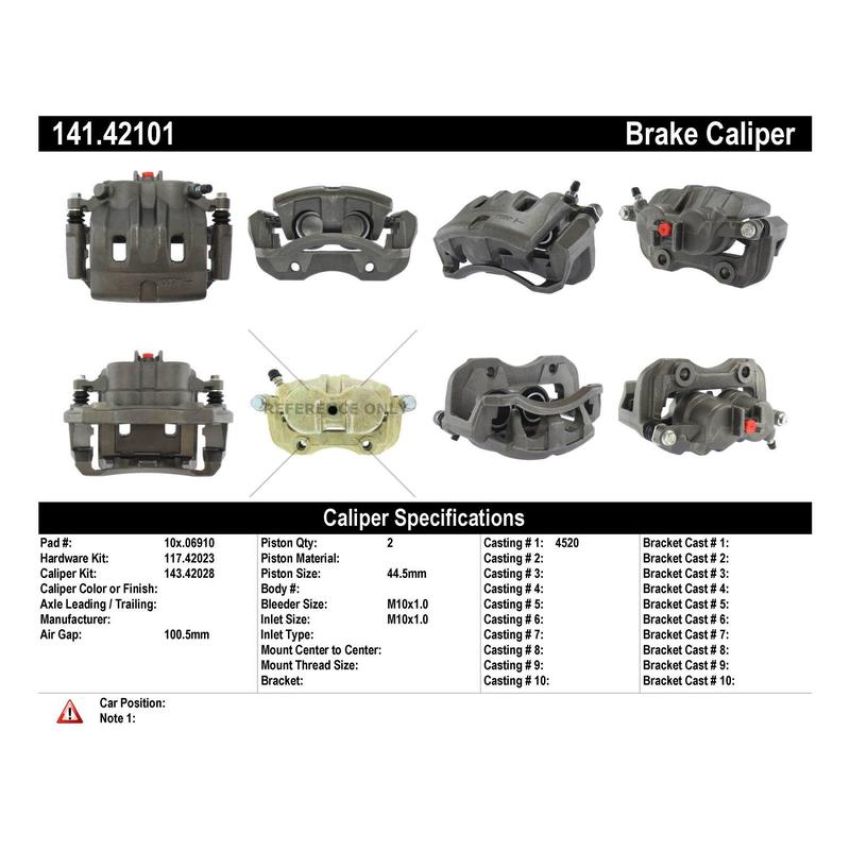 CENTRIC PARTS 141.42101 Centric Semi-Loaded Brake Caliper