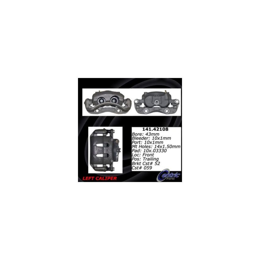 CENTRIC PARTS 141.42108 Centric Semi-Loaded Brake Caliper with New Phenolic Pistons