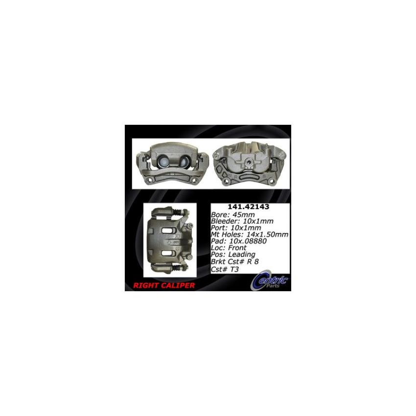 CENTRIC PARTS 141.42143 Centric Semi-Loaded Brake Caliper