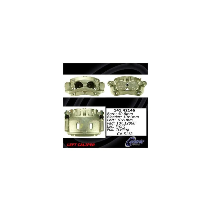 CENTRIC PARTS 141.42146 Centric Semi-Loaded Brake Caliper with New Phenolic Pistons