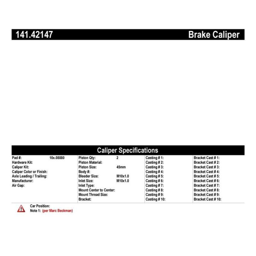 CENTRIC PARTS 141.42147 Centric Semi-Loaded Brake Caliper