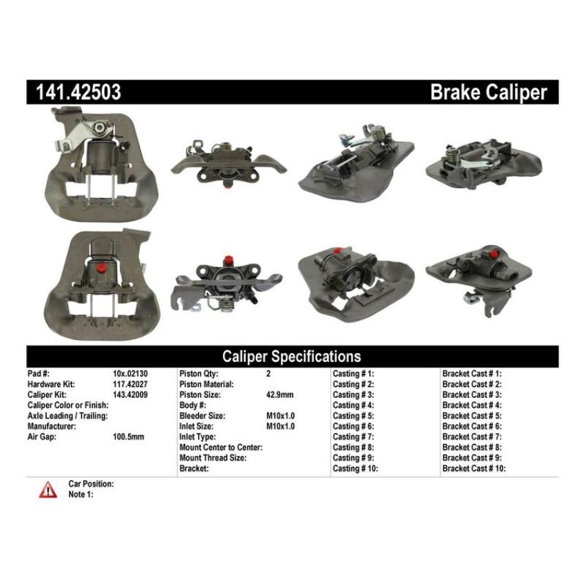 CENTRIC PARTS 141.42503 Centric Semi-Loaded Brake Caliper