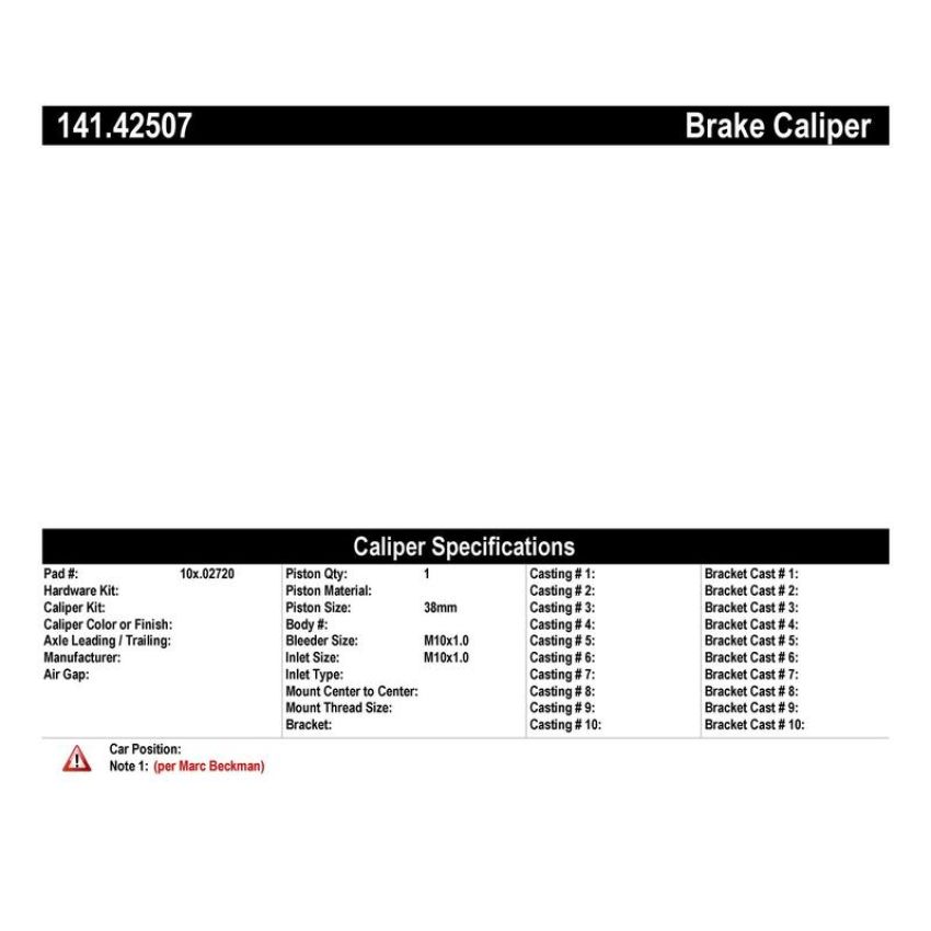 CENTRIC PARTS 141.42507 Centric Semi-Loaded Brake Caliper
