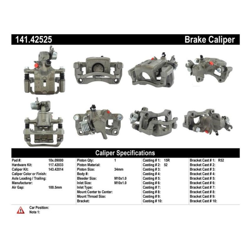 CENTRIC PARTS 141.42525 Centric Semi-Loaded Brake Caliper