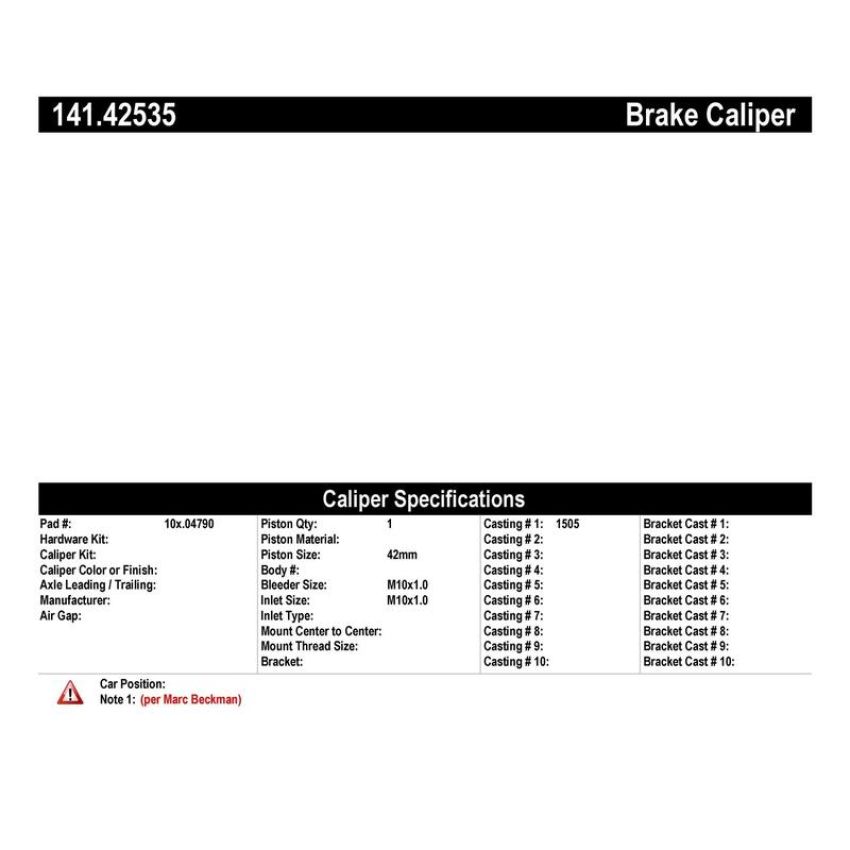 CENTRIC PARTS 141.42535 Centric Semi-Loaded Brake Caliper