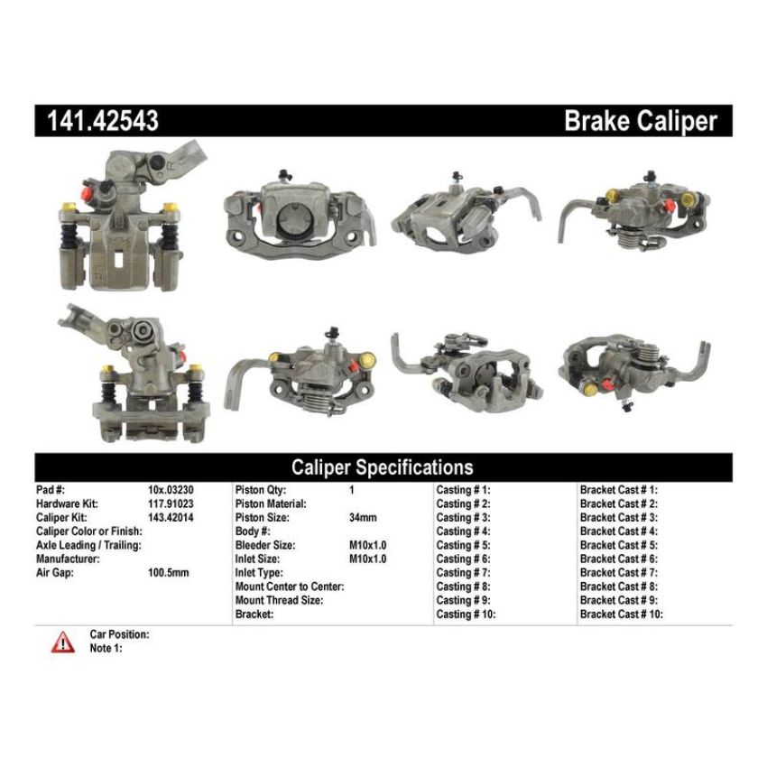 CENTRIC PARTS 141.42543 Centric Semi-Loaded Brake Caliper