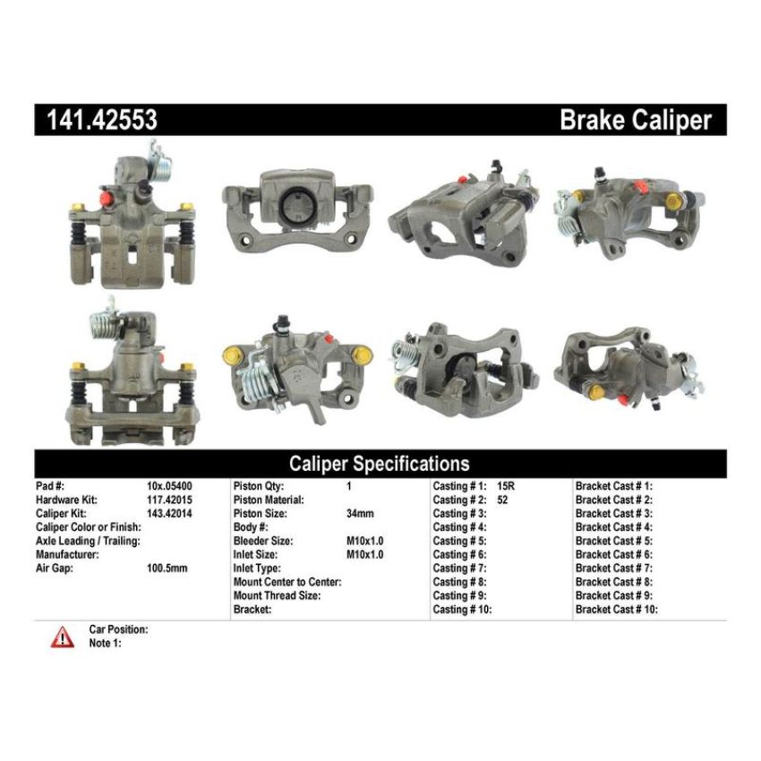 CENTRIC PARTS 141.42553 Centric Semi-Loaded Brake Caliper