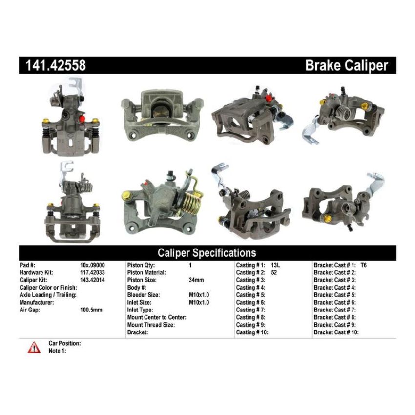 CENTRIC PARTS 141.42558 Centric Semi-Loaded Brake Caliper