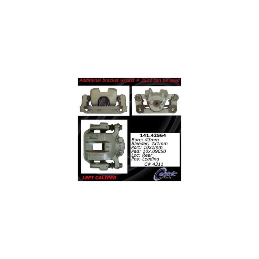 CENTRIC PARTS 141.42564 Centric Semi-Loaded Brake Caliper