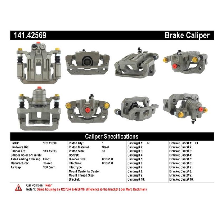 CENTRIC PARTS 141.42569 Centric Semi-Loaded Brake Caliper