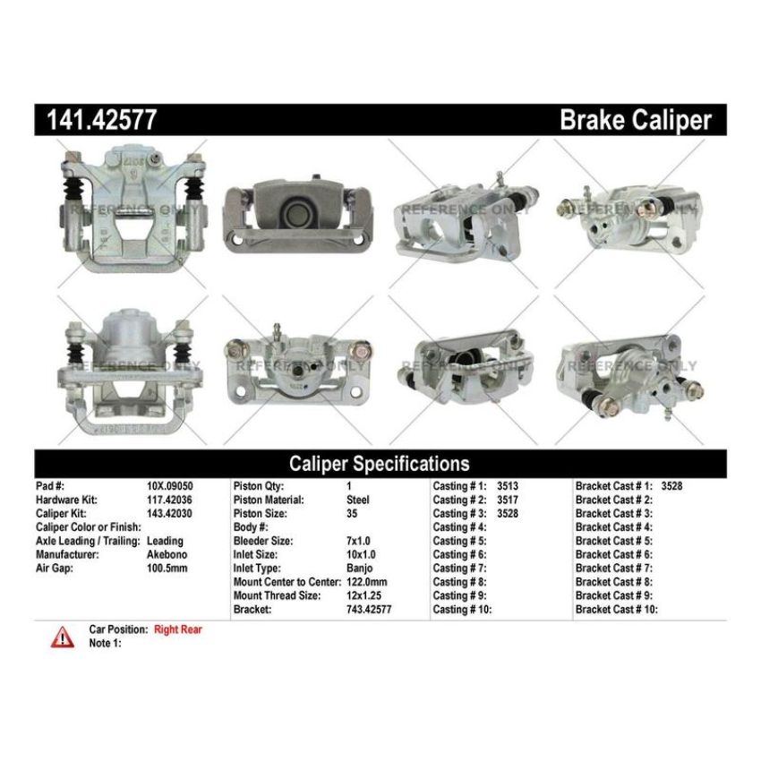 CENTRIC PARTS 141.42577 Centric Semi-Loaded Brake Caliper