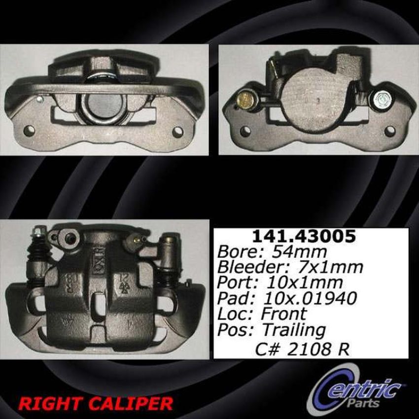 CENTRIC PARTS 141.43006 Centric Semi-Loaded Brake Caliper
