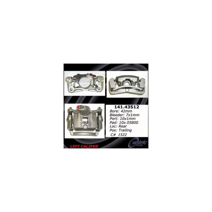 CENTRIC PARTS 141.43512 Centric Semi-Loaded Brake Caliper