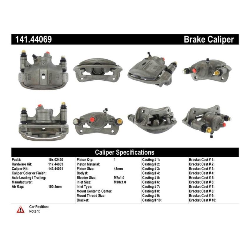 CENTRIC PARTS 141.44069 Centric Semi-Loaded Brake Caliper