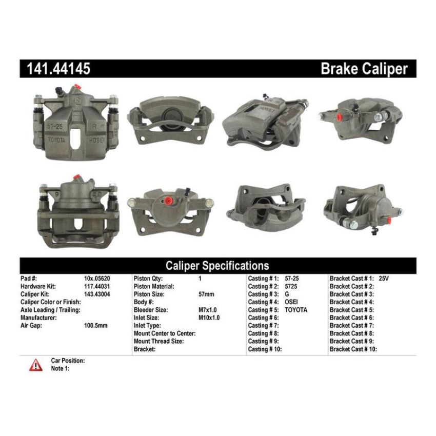 CENTRIC PARTS 141.44145 Centric Semi-Loaded Brake Caliper