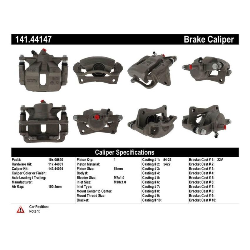 CENTRIC PARTS 141.44147 Centric Semi-Loaded Brake Caliper