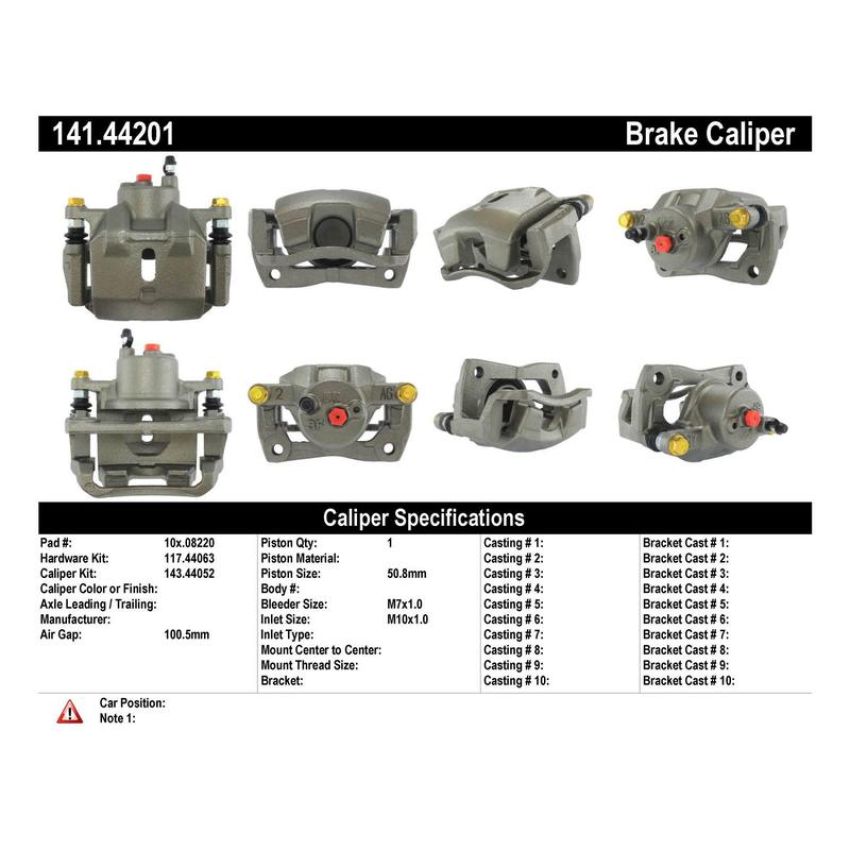 CENTRIC PARTS 141.44201 Centric Semi-Loaded Brake Caliper