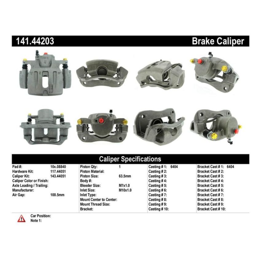 CENTRIC PARTS 141.44203 Centric Semi-Loaded Brake Caliper