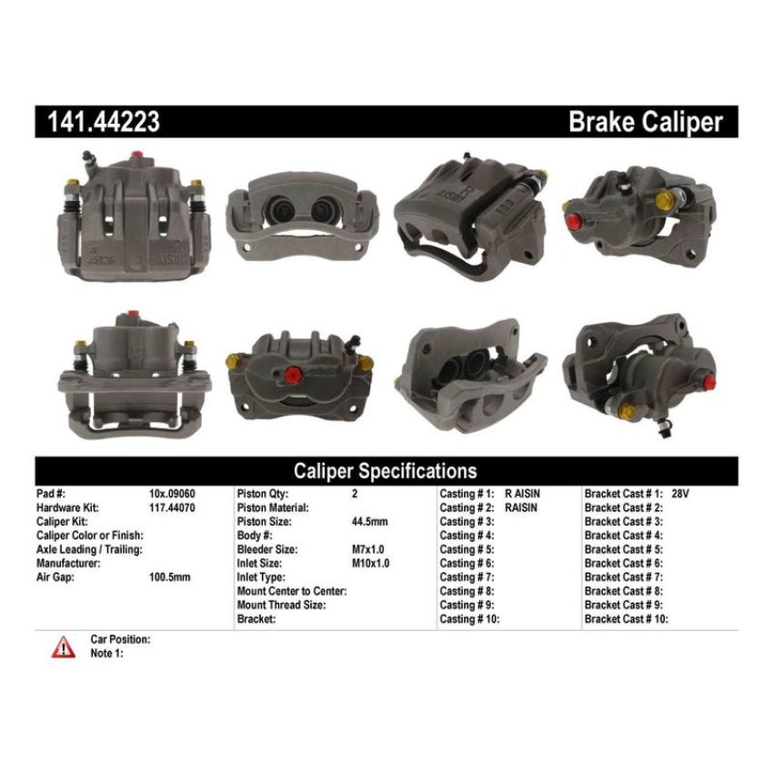 CENTRIC PARTS 141.44223 Centric Semi-Loaded Brake Caliper