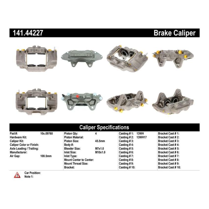 CENTRIC PARTS 141.44227 Centric Semi-Loaded Brake Caliper