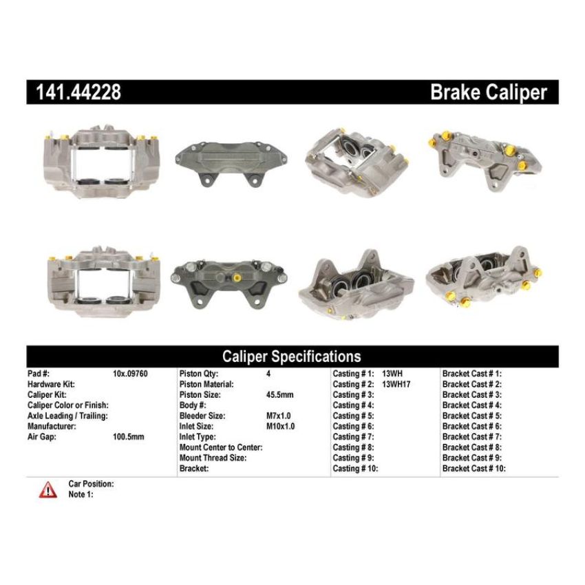 CENTRIC PARTS 141.44228 Centric Semi-Loaded Brake Caliper
