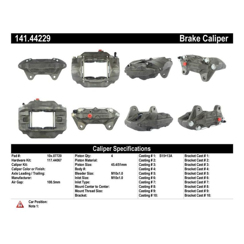 CENTRIC PARTS 141.44229 Centric Semi-Loaded Brake Caliper