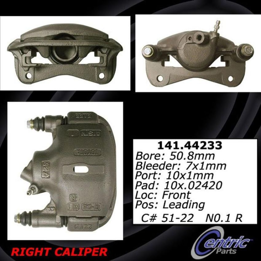CENTRIC PARTS 141.44233 Centric Semi-Loaded Brake Caliper