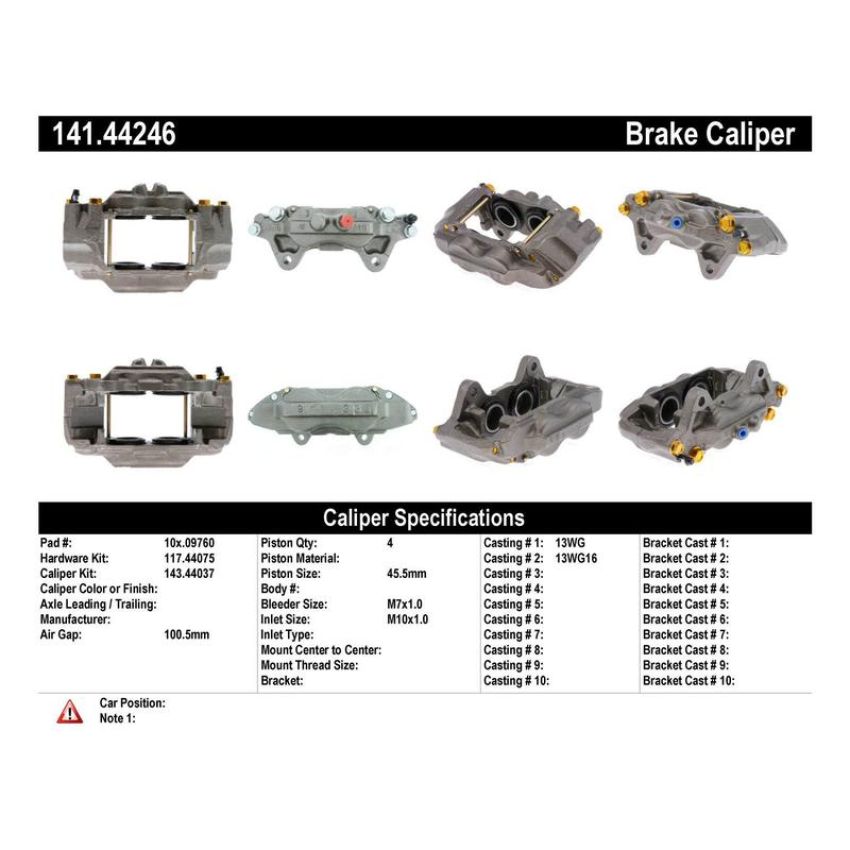CENTRIC PARTS 141.44246 Centric Semi-Loaded Brake Caliper