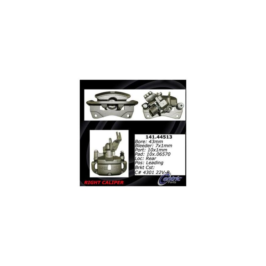 CENTRIC PARTS 141.44513 Centric Semi-Loaded Brake Caliper