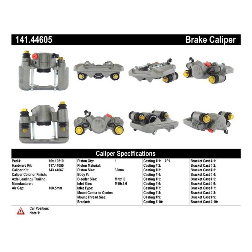 CENTRIC PARTS 141.44605 Centric Semi-Loaded Brake Caliper